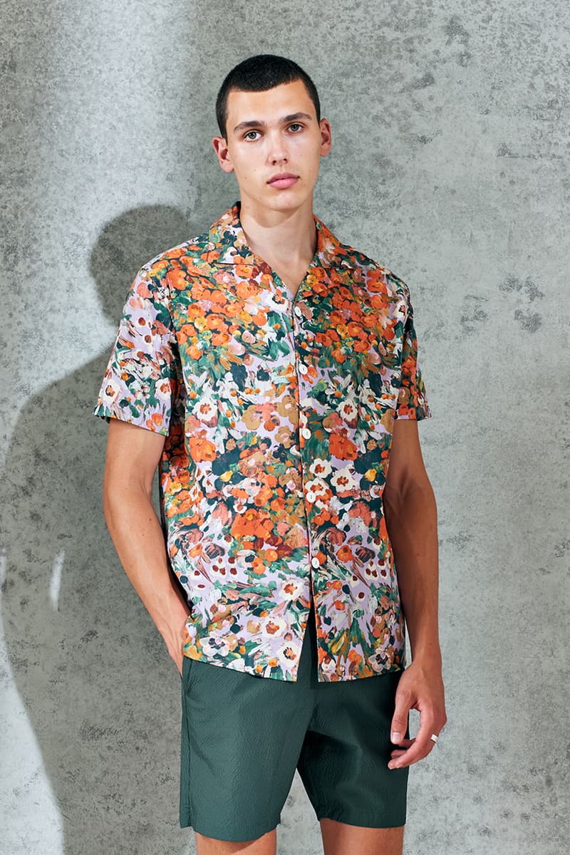 wax london spring summer 2021 sweden minimal london british summer italian relaxed Riviera swim shorts shirts button recycyled sustainable french mill france green energy