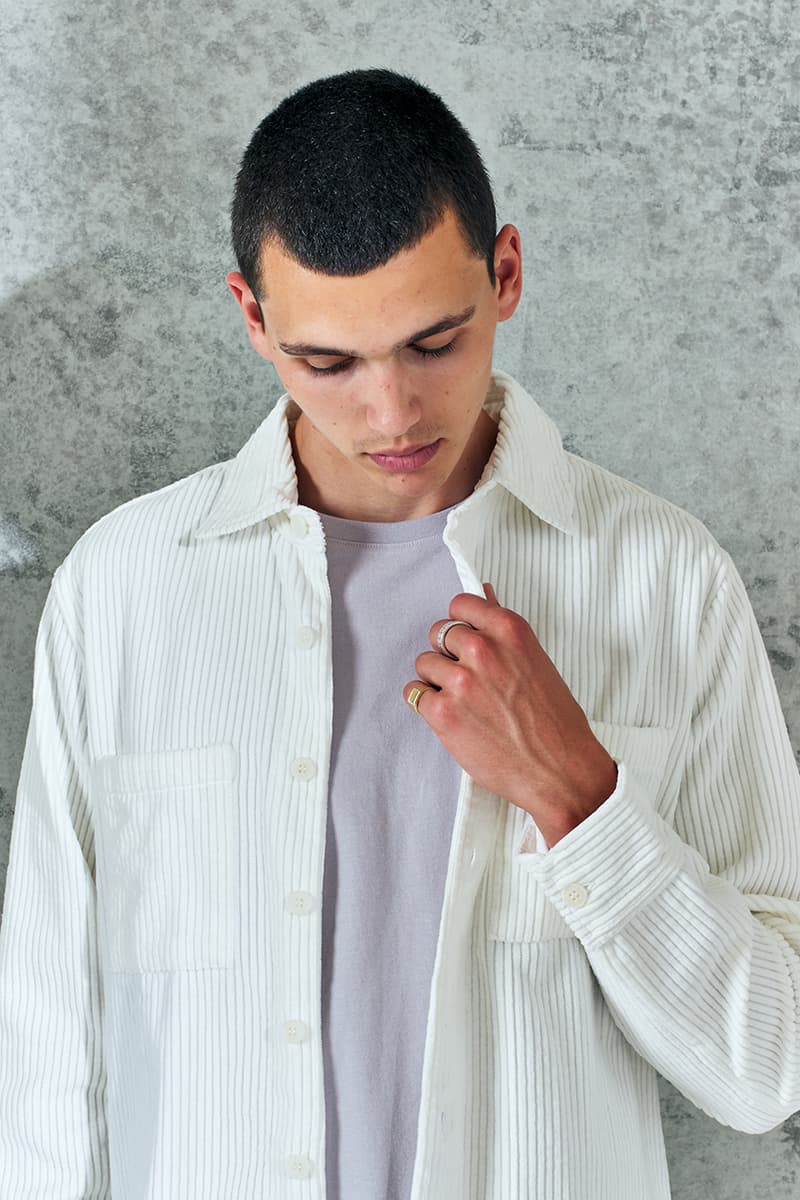 wax london spring summer 2021 sweden minimal london british summer italian relaxed Riviera swim shorts shirts button recycyled sustainable french mill france green energy