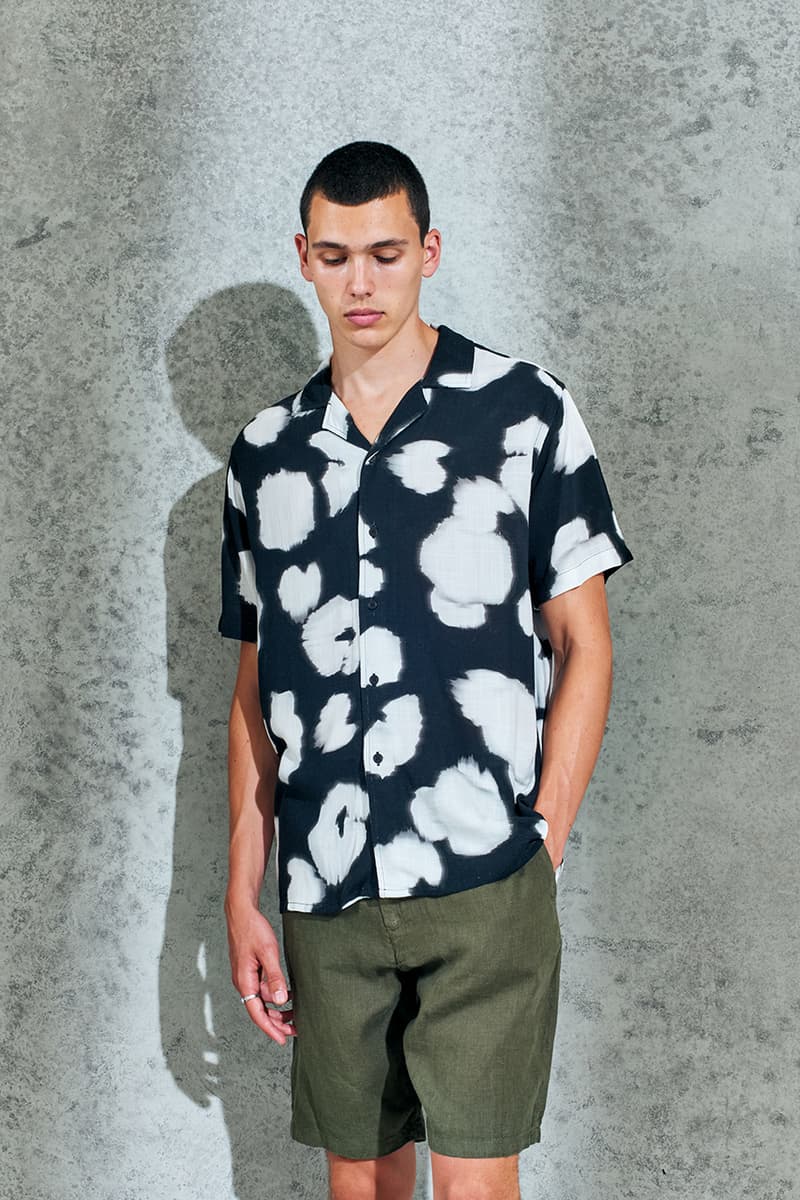 wax london spring summer 2021 sweden minimal london british summer italian relaxed Riviera swim shorts shirts button recycyled sustainable french mill france green energy
