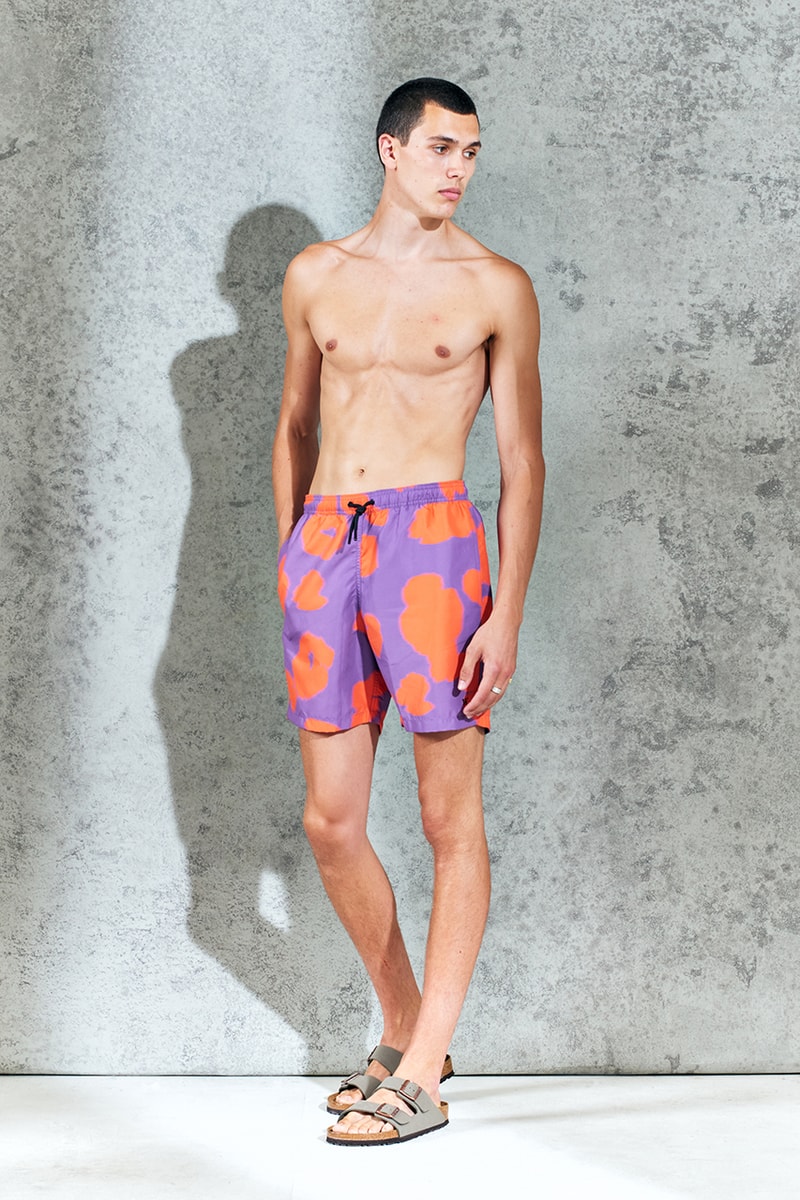 wax london spring summer 2021 sweden minimal london british summer italian relaxed Riviera swim shorts shirts button recycyled sustainable french mill france green energy  