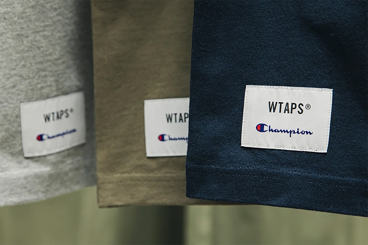 wtaps champion basics collection hoodies crewnecks tees long sleeve short sleeve reverse weave blanks academy release info store list buying guide price photos
