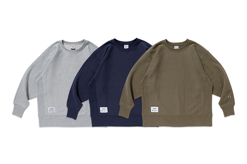 wtaps champion basics collection hoodies crewnecks tees long sleeve short sleeve reverse weave blanks academy release info store list buying guide price photos
