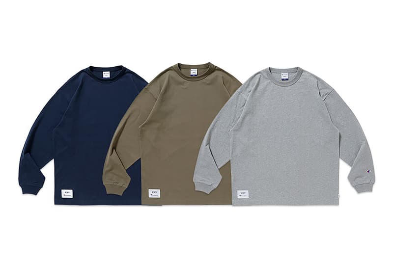 wtaps champion basics collection hoodies crewnecks tees long sleeve short sleeve reverse weave blanks academy release info store list buying guide price photos