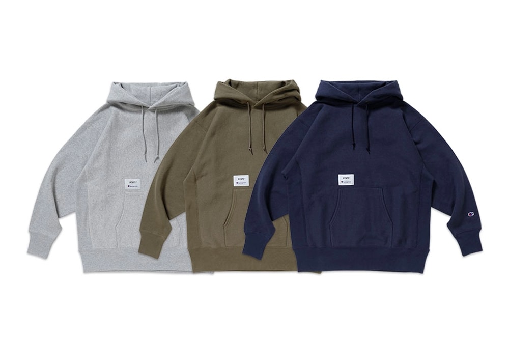 wtaps champion basics collection hoodies crewnecks tees long sleeve short sleeve reverse weave blanks academy release info store list buying guide price photos