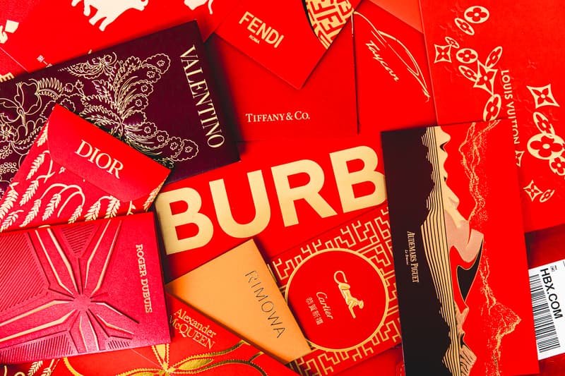 Here Are 2021's Most Luxurious Chinese New Year "Red Pockets" lunar new year The North Face Tiffany & Co. Porsche McDonalds HBX Audemars Piguet Clot Bape AAPE Alexander McQueen Cartier Farfetch K11 Shake Shack Roger Dubuis Dior Fendi Valentino Hypebeast