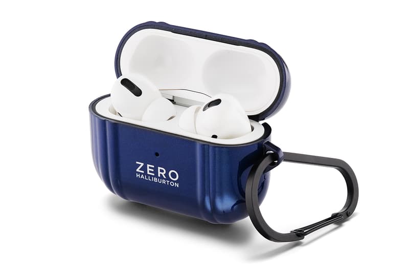 Zero Halliburton Aluminum AirPods Pro Case silver matte black polished ZH blue magsafe headphones case wireless info