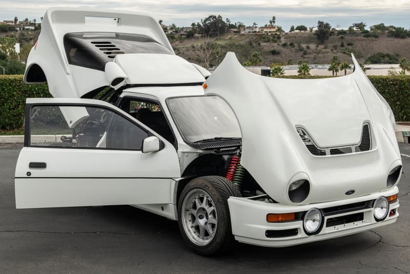 1986 Ford RS200 Evolution Bring a Trailer Auction For Sale Rare Expensive Vintage Homologation Group B Rally Car FIA turbocharged 2.1-liter inline-four Cosworth