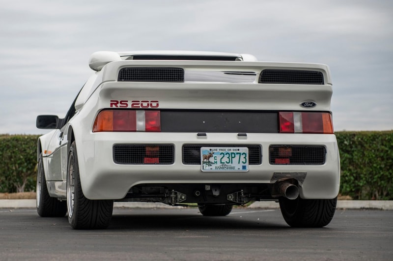 1986 Ford RS200 Evolution Bring a Trailer Auction For Sale Rare Expensive Vintage Homologation Group B Rally Car FIA turbocharged 2.1-liter inline-four Cosworth