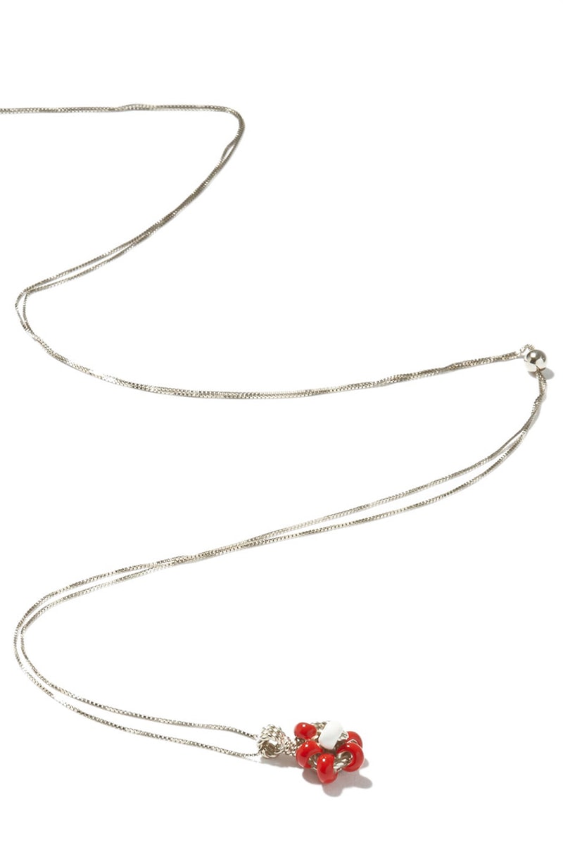 Bottega Veneta Floral Beaded Sterling Silver Box Chain Necklace Daniel Lee Necklaces Jewellery Jewelry MatchesFashion.com Expensive Rare Limited Edition Accessories Silver Hardware Braided Rope