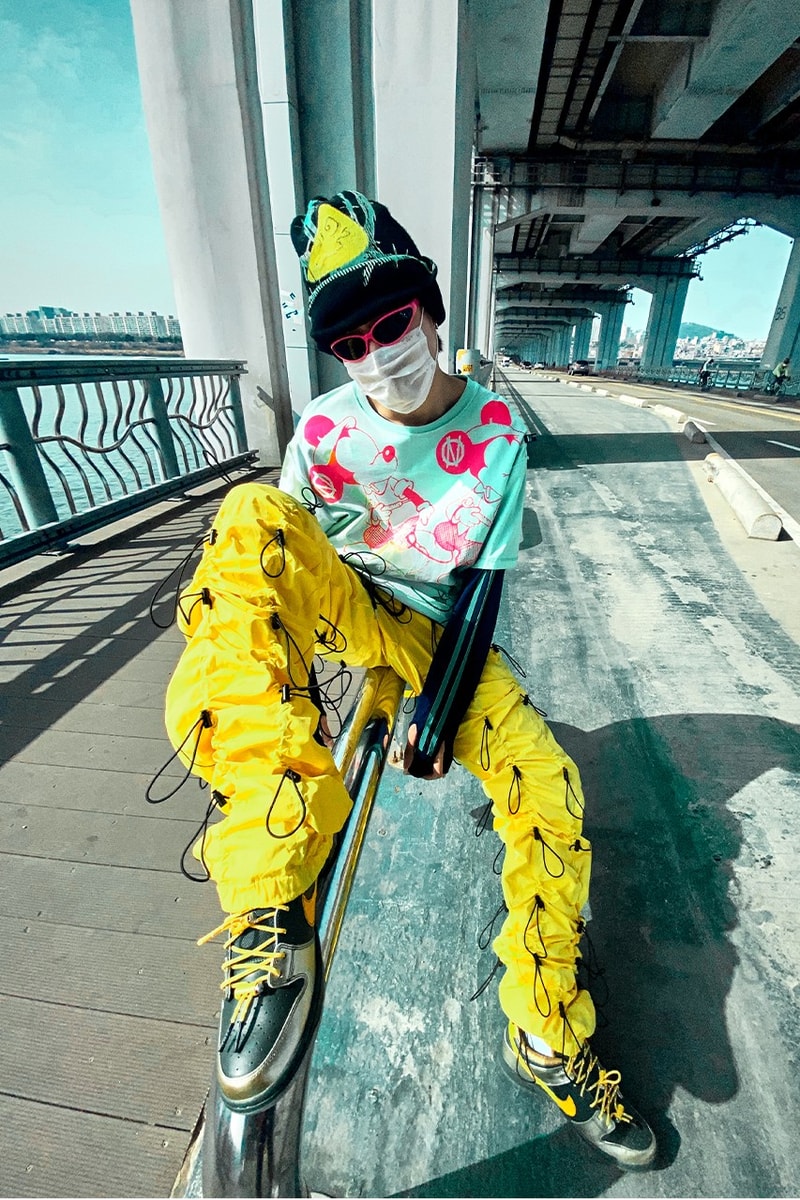 99%IS-Gobchang Pants Release Info punk streetwear south korea Bajowoo sportwear yellow purple black grey white navy