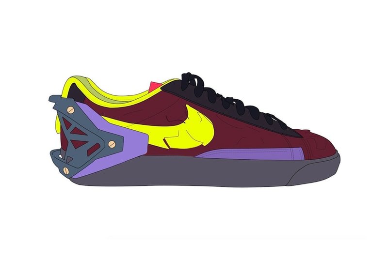 ACRONYM Nike Blazer Low Rumor Info Errolson Hugh Buy Price Date Night Maroon Lemon Venom Black