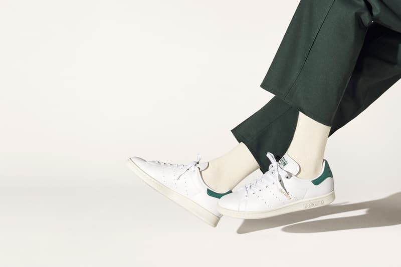 adidas plastic waste recycled stansmith sneaker white shoe iconic primegreen sustainability  