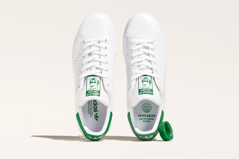 adidas plastic waste recycled stansmith sneaker white shoe iconic primegreen sustainability  