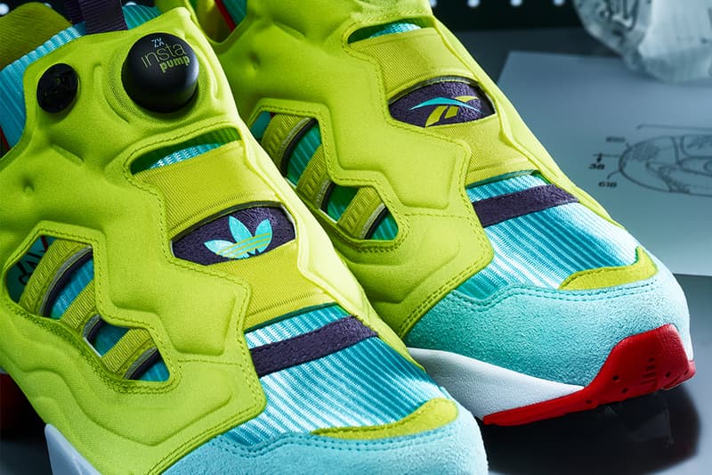 adidas Originals x Reebok ZX Pump Fury "A-ZX" Series "Aqua" "Citron" Instapump Fury ZX 8000 Three Stripes OG Sneaker Release Information Drop Date Closer First Look Shoe Footwear Collaboration 