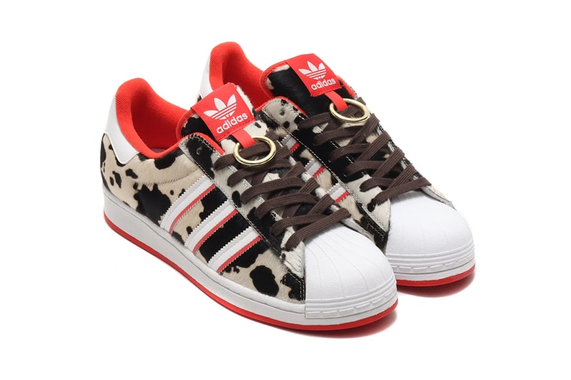 adidas superstar chinese new year cow pattern white rush red off white FY8798 release info store list buying guide atmos price photos