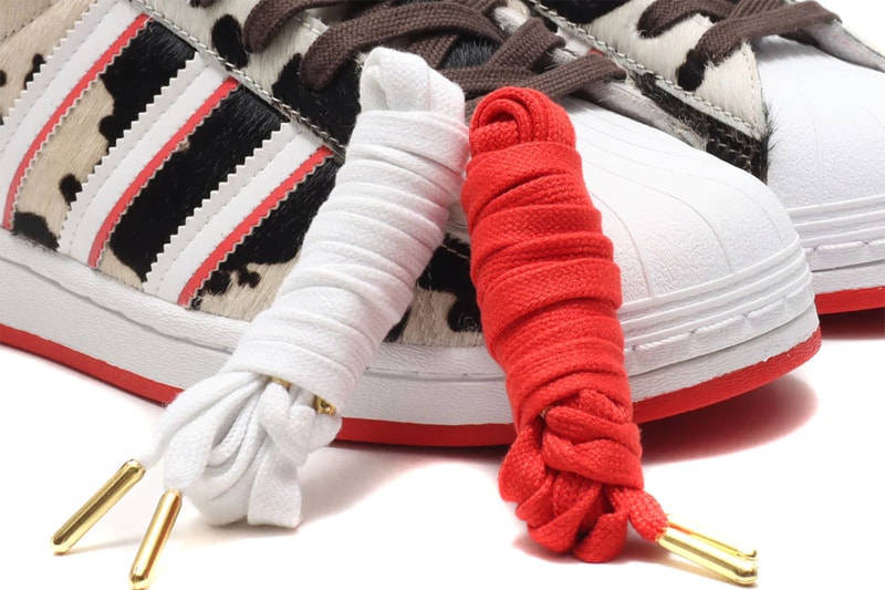 adidas superstar chinese new year cow pattern white rush red off white FY8798 release info store list buying guide atmos price photos