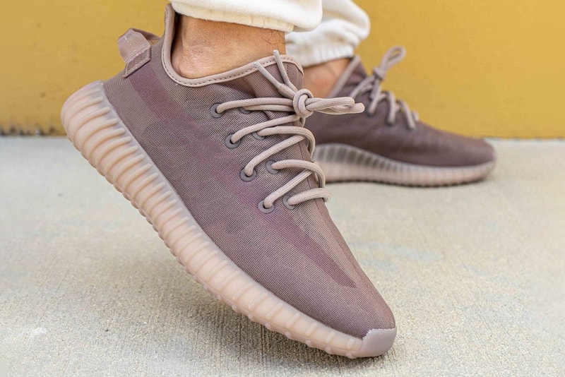 kanye west adidas yeezy boost 350 v2 mono mist brown on foot look official release date info photos price store list buying guide