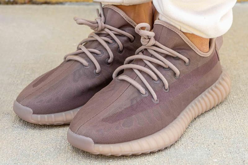 kanye west adidas yeezy boost 350 v2 mono mist brown on foot look official release date info photos price store list buying guide