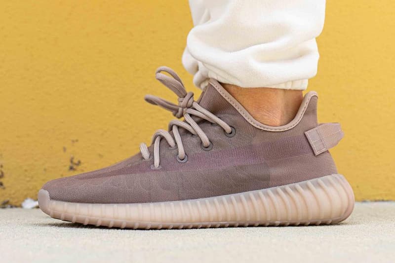 kanye west adidas yeezy boost 350 v2 mono mist brown on foot look official release date info photos price store list buying guide