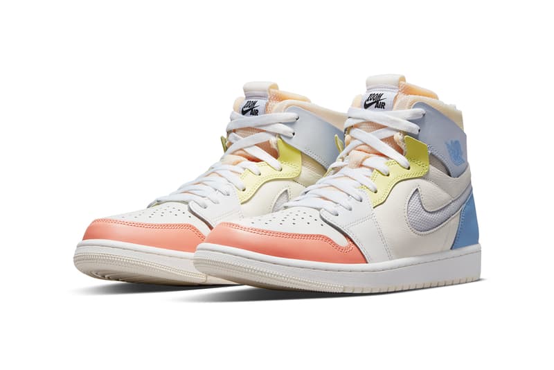 air michael jordan brand 1 high zoom cmft low to my first coach collection DJ6909 DJ6910 100 sail white citron summit blue pink yellow official release date info photos price store list buying guide