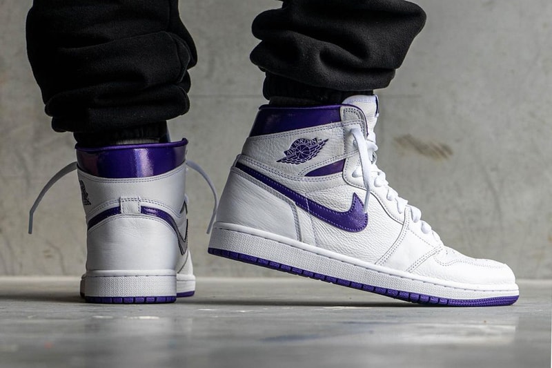 air michael jordan brand 1 white metallic purple womens CD0461 151 official release date info photos price store list buying guide
