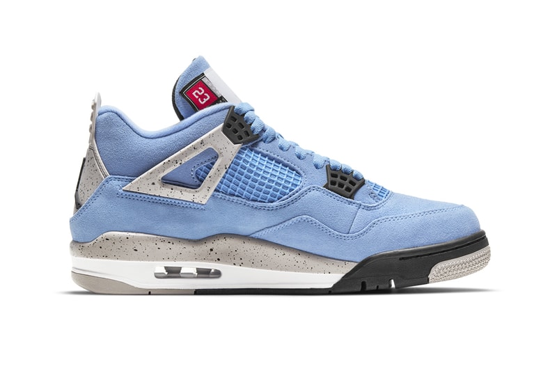 air jordan 4 university blue tech grey white black CT8527-400 release date info store list buying guide photos price 