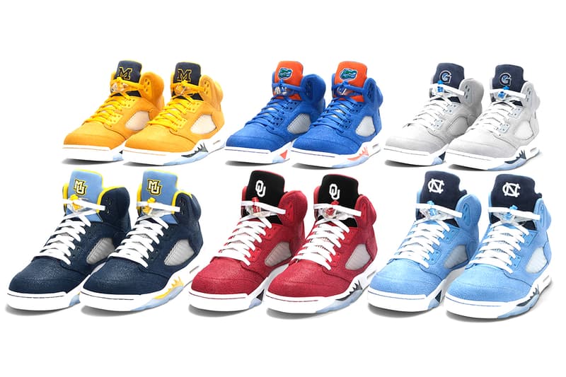 air jordan 5 marquette golden eagles unc north carolina tar heels oklahoma sooners michigan wolverines florida gators georgetown hoyas PE march madness college basketball ncaa