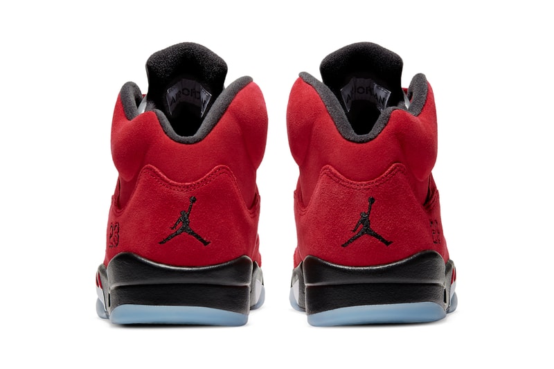 air michael jordan brand 5 raging bull toro bravo varsity red black white suede DD0587 600 2021 official release date info photos price store list buying guide
