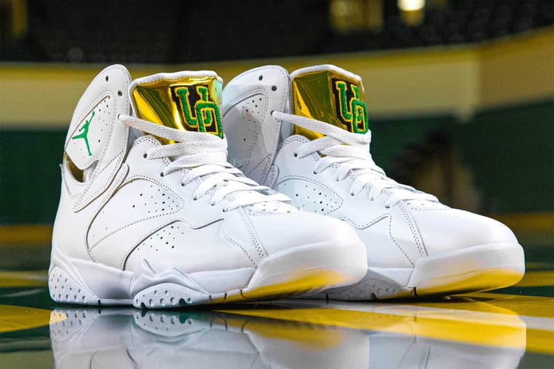 air jordan 7 oregon ducks pe yellow green white men womens ncaa tournament info jordan brand 