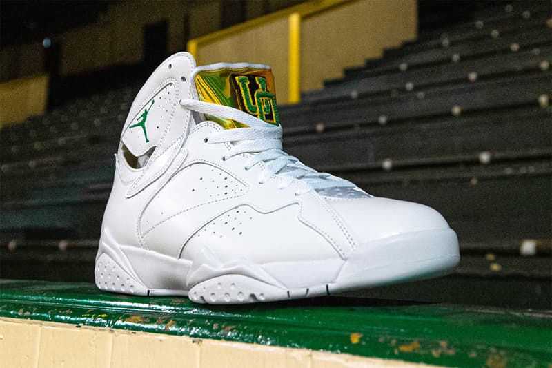 air jordan 7 oregon ducks pe yellow green white men womens ncaa tournament info jordan brand 