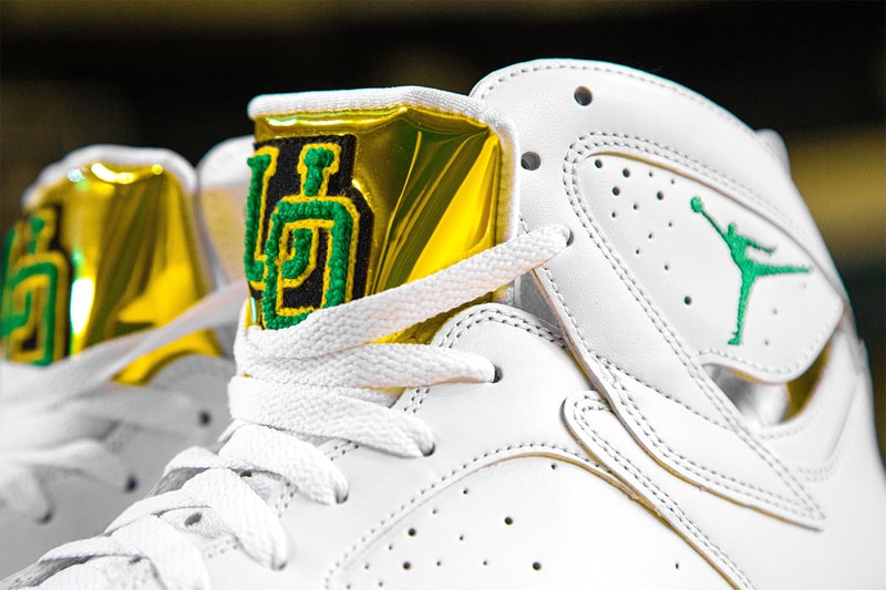 air jordan 7 oregon ducks pe yellow green white men womens ncaa tournament info jordan brand 