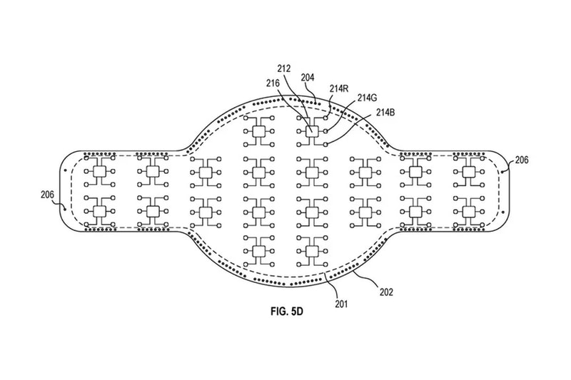 apple watch patent filing wraparound flexible display band screen custom Display Module and System Applications LED light sensors