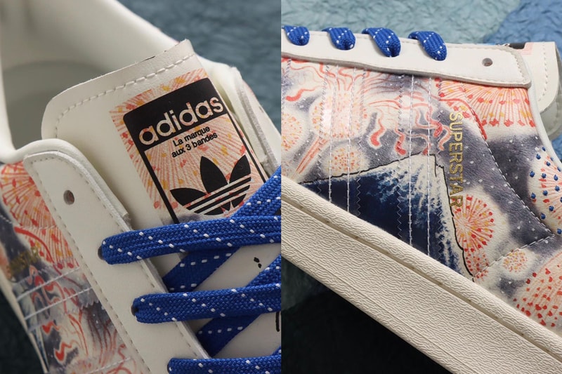 atmos adidas originals superstar mt fuji collaboration cream white red blue gx7791 official release date info photos price store list buying guide