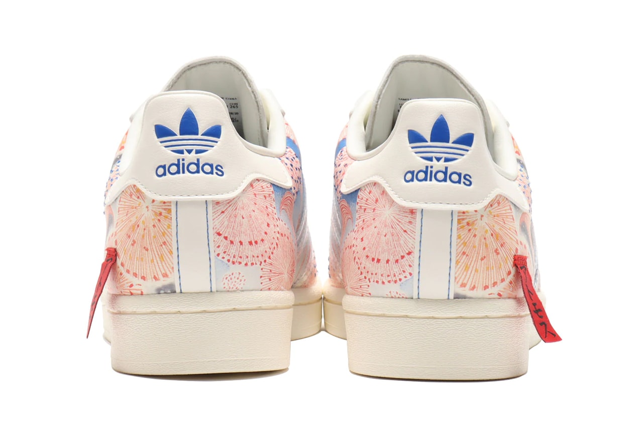 atmos adidas originals superstar mt fuji collaboration cream white red blue gx7791 official release date info photos price store list buying guide