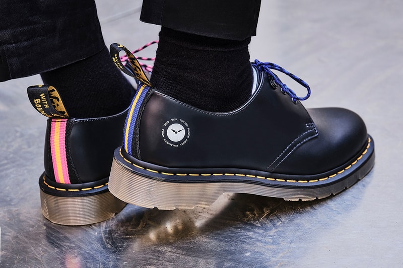 atmos dr martens doc 1461 shoe combs boot black purple pink yellow official release date info photos price store list buying guide
