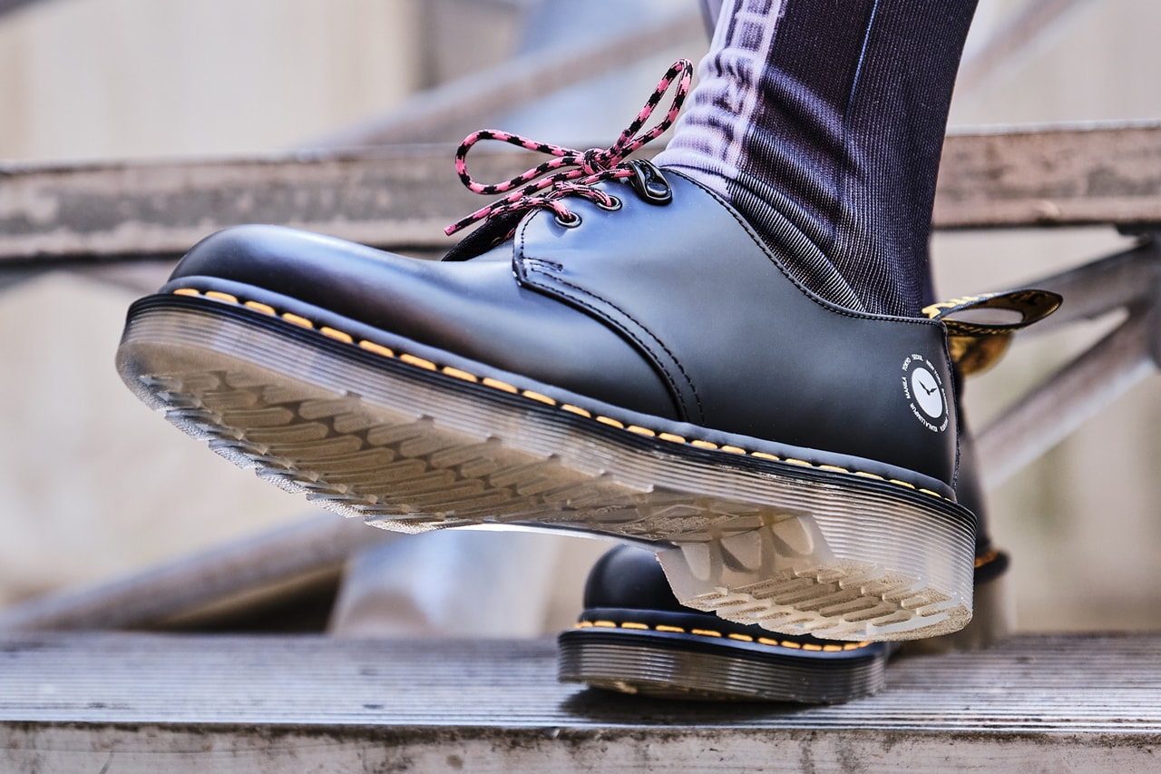 atmos dr martens doc 1461 shoe combs boot black purple pink yellow official release date info photos price store list buying guide