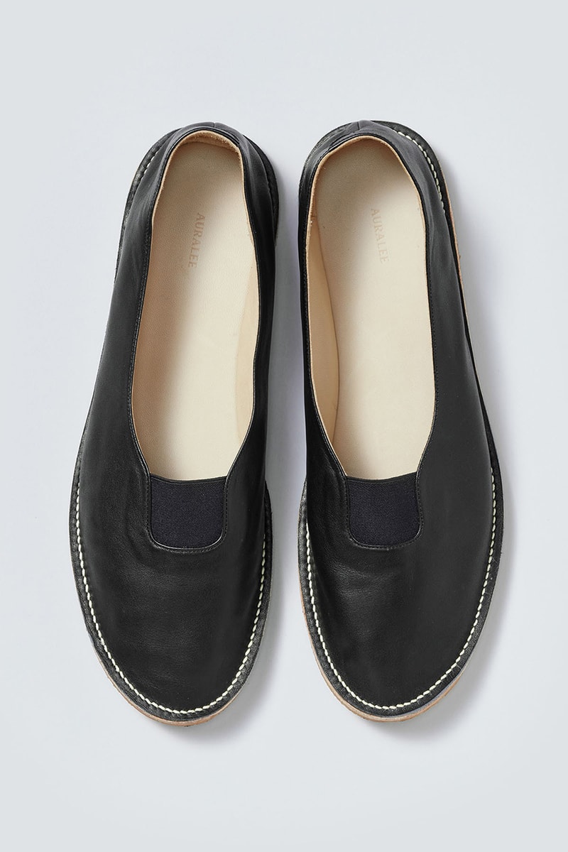 AURALEE x foot the coacher SS21 Footwear Collaboration belted beach sandals leather slip on shoes japan release date menswear buy price brand