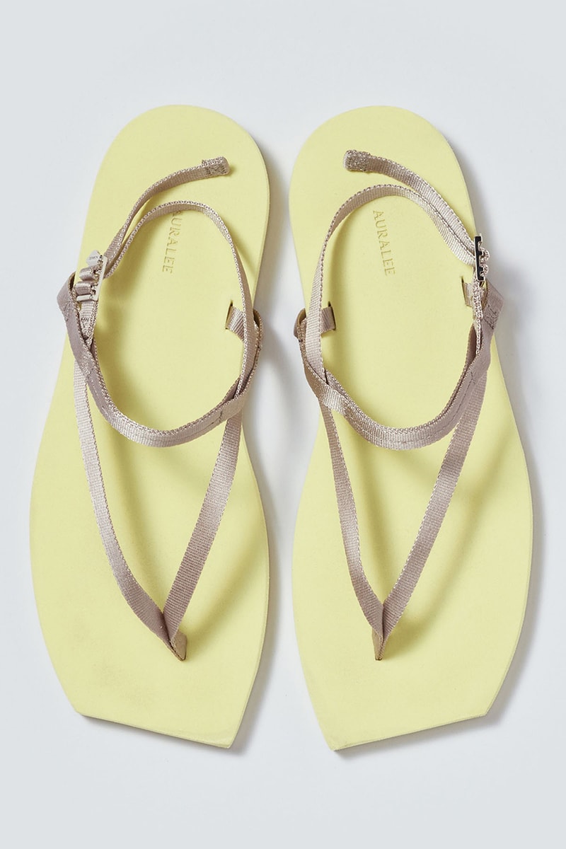 AURALEE x foot the coacher SS21 Footwear Collaboration belted beach sandals leather slip on shoes japan release date menswear buy price brand