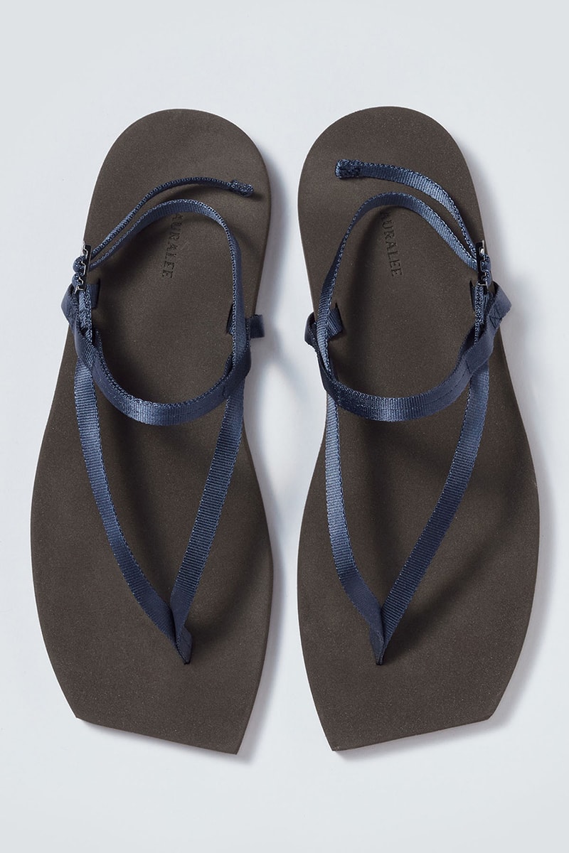 AURALEE x foot the coacher SS21 Footwear Collaboration belted beach sandals leather slip on shoes japan release date menswear buy price brand