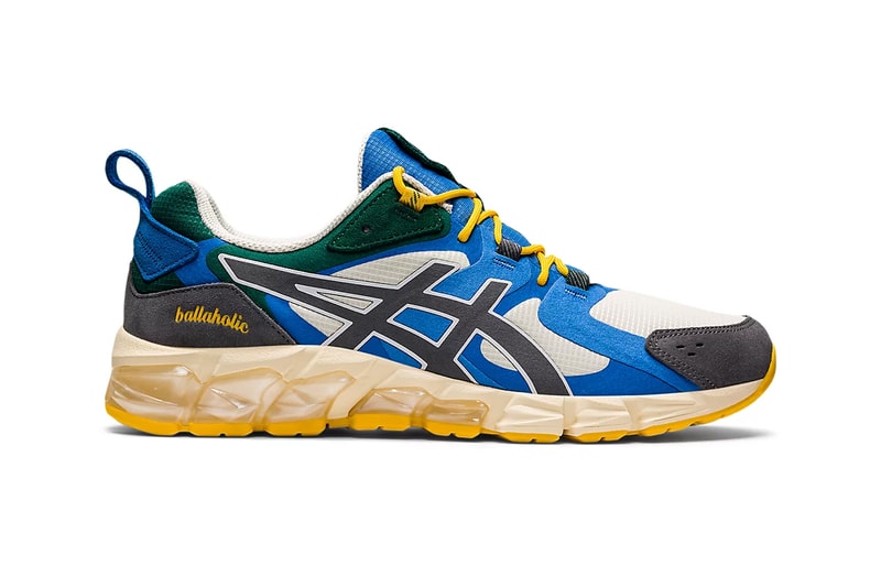 ballaholic asics gel quantum 180 cream metropolis white black blue green yellow 1201A398 250 official release date info photos price store list buying guide