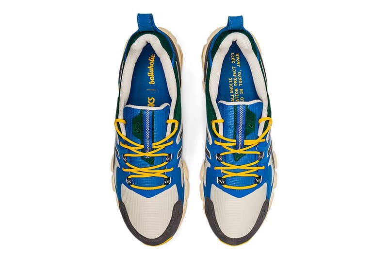 ballaholic asics gel quantum 180 cream metropolis white black blue green yellow 1201A398 250 official release date info photos price store list buying guide