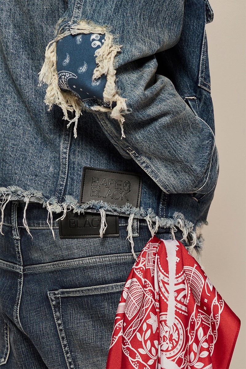 BAPE BLACK Biker spring summer 2021 a bathing ape bape japan sunset motorbike sterling silver dandy culture fashion streetwear grooming comb trench coat rider jacket t shirt 