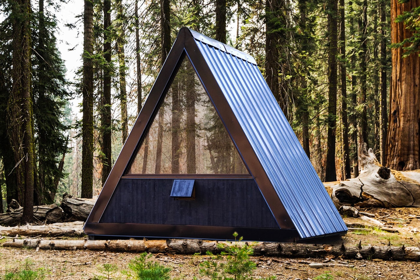 Bivvi Camp Towable Modular A-Frame Cabin outdoors tiny homes off the grid solar sustainability 