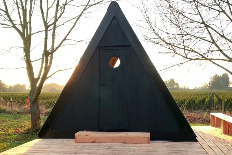 Bivvi Camp Towable Modular A-Frame Cabin outdoors tiny homes off the grid solar sustainability 