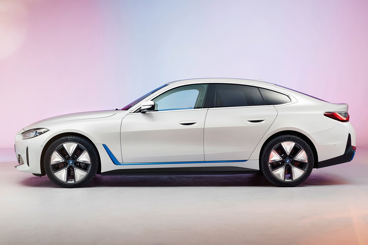 BMW i4 M Performance Model Revealed First Look Production Version BMW Group Annual Conference Gran Coupé Fully Electric Car Vehicle German Four Door EV Batteries Power Speed