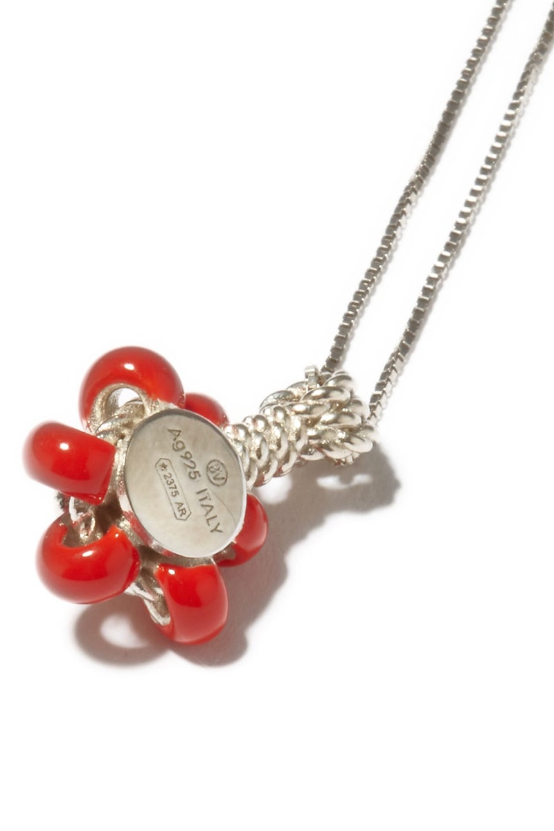 Bottega Veneta Floral Beaded Sterling Silver Box Chain Necklace Daniel Lee Necklaces Jewellery Jewelry MatchesFashion.com Expensive Rare Limited Edition Accessories Silver Hardware Braided Rope