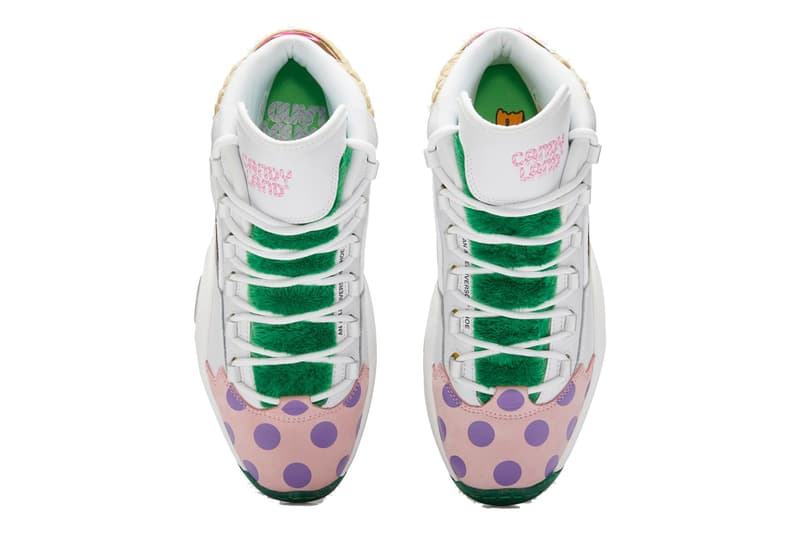 candy land reebok question mid allen iverson board game white pixie pink goal green rainbow trail tan brown polka dots GZ8826 official release date info photos price store list buying guide