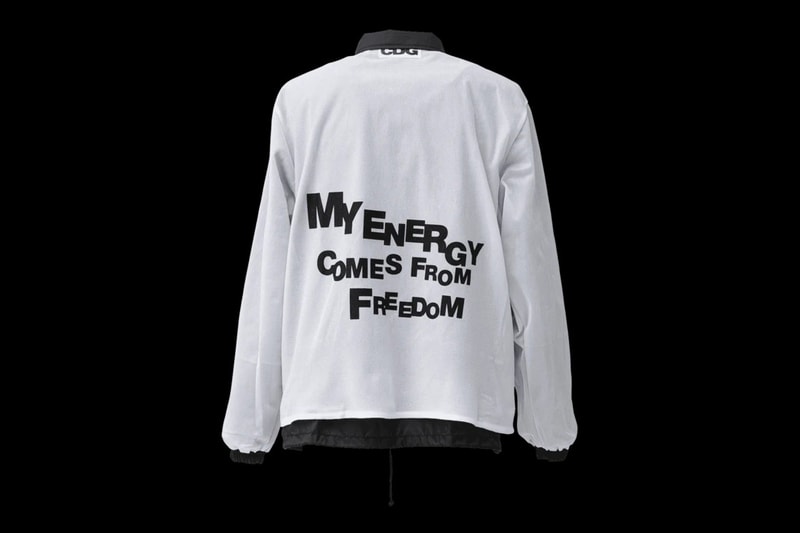 COMME des GARÇONS CDG Reversible Coaches jacket Staff Coat colorway release date info buy logo fleece play dover street market dsm