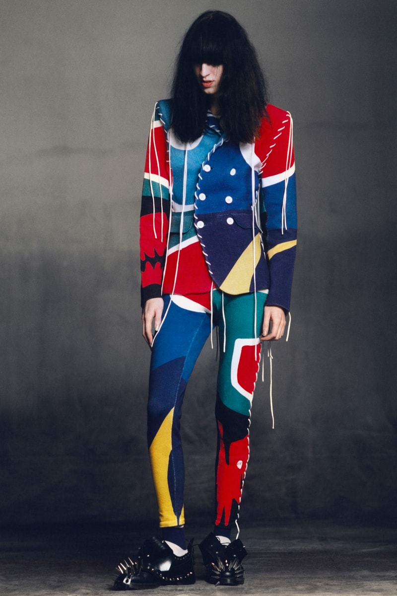 Charles Jeffrey LOVERBOY Fall/Winter 2021 Collection "Gloom" Scottish-London Based Emerging Designer Runway Fashion Week FW21 Genderless Androgynous Clothing Garments Accessories Paint Vintage Reworked Experimental 