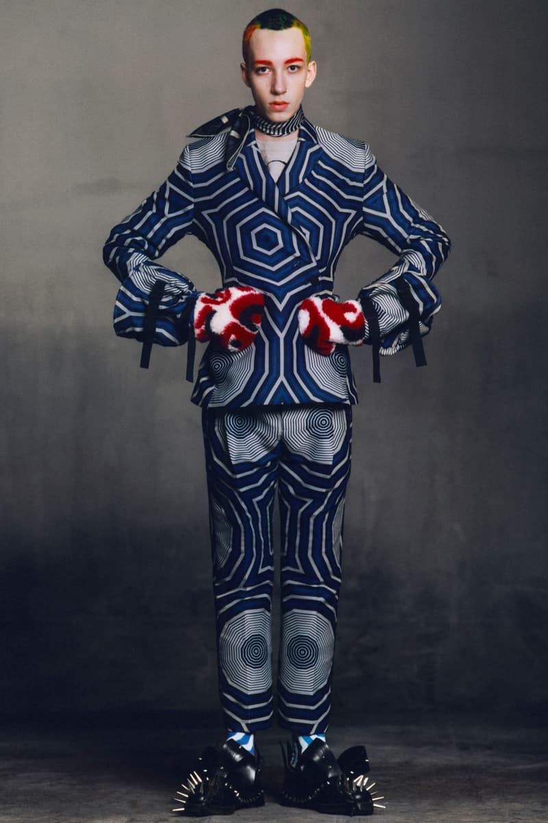 Charles Jeffrey LOVERBOY Fall/Winter 2021 Collection "Gloom" Scottish-London Based Emerging Designer Runway Fashion Week FW21 Genderless Androgynous Clothing Garments Accessories Paint Vintage Reworked Experimental 